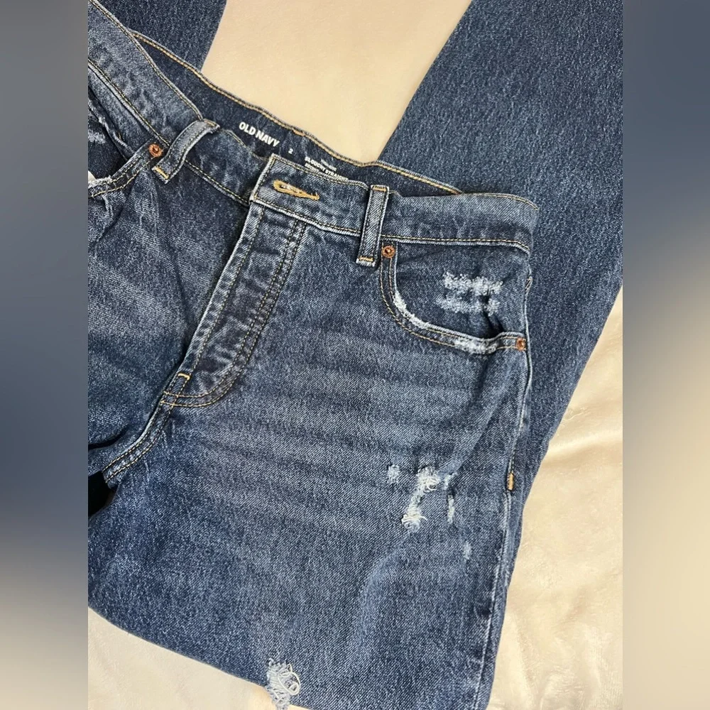 ✨3 for $10✨ OLD NAVY High Rise Slouchy Straight Secret-Slim Pockets Size 2 - Picture 1 of 14